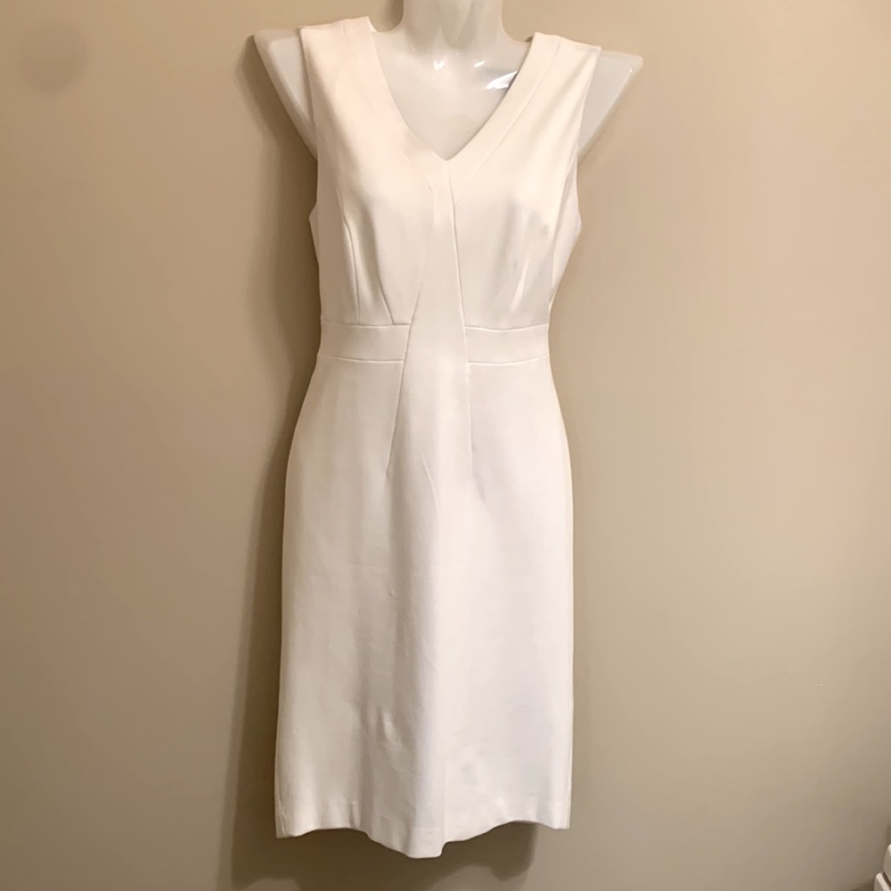 Classiques Entier White Ivory Sheath Dress
